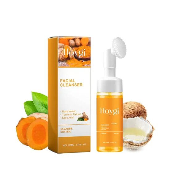 NWT Hoygi Tumeric & Rosewater Brightening Cleanser Exfoliant - Picture 1 of 15